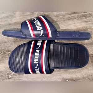 Puma Men’s Cool Cat Stripe Repeat Slide Sandal Men’s US 9
